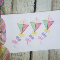 Kite Trio Machine Embroidery Design - Sketch Stitch